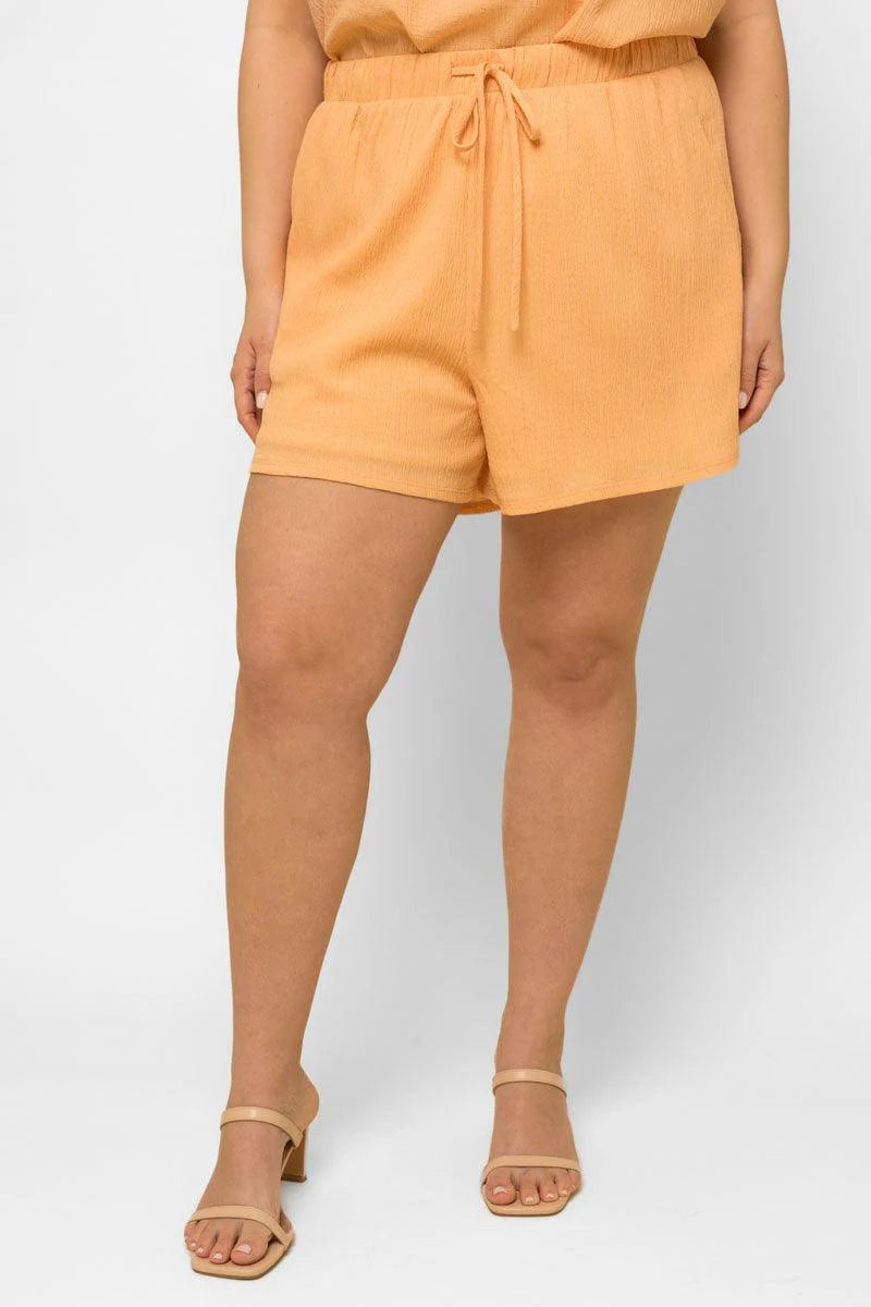 Plus Size Sleeveless Babydoll Top & Elastic Waist Shorts Set - ShopStyleEdit #