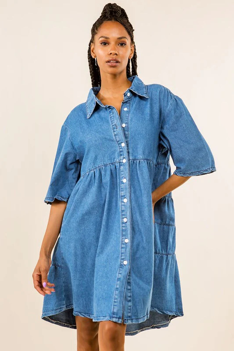 WOMEN FASHION DENIM DRESS
