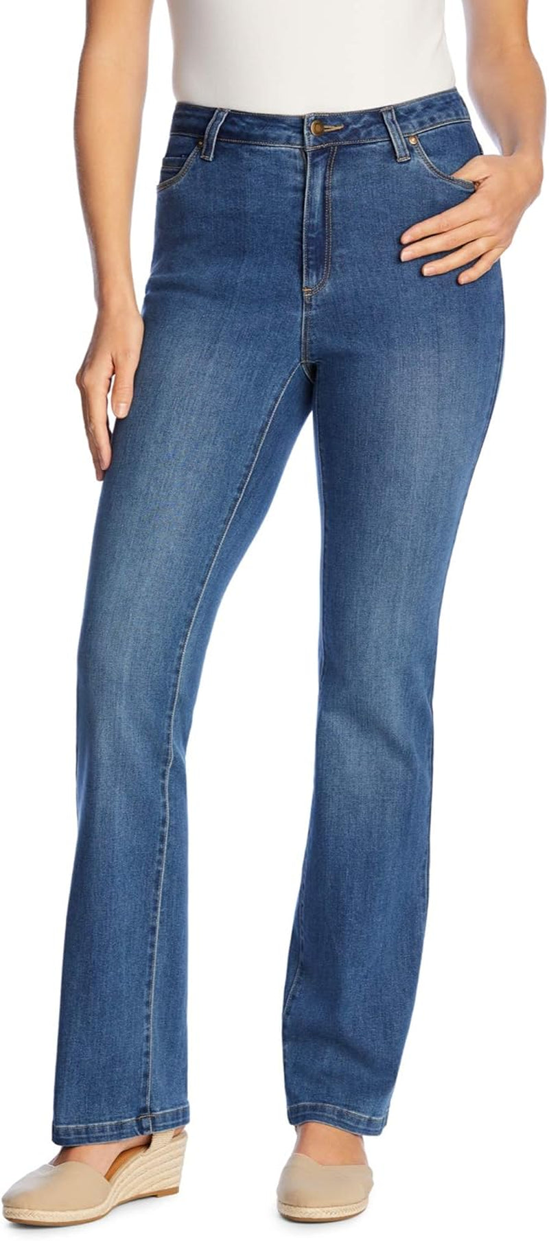 Women'S plus Size Comfort Curve Bootcut Denim Jean