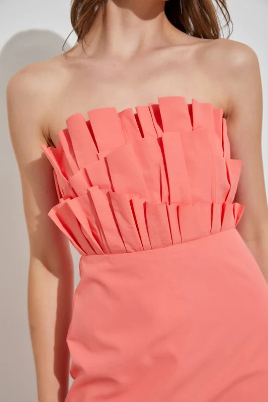 Strapless Ruffle Bust Smocked Back Tube Mini Dress - ShopStyleEdit #